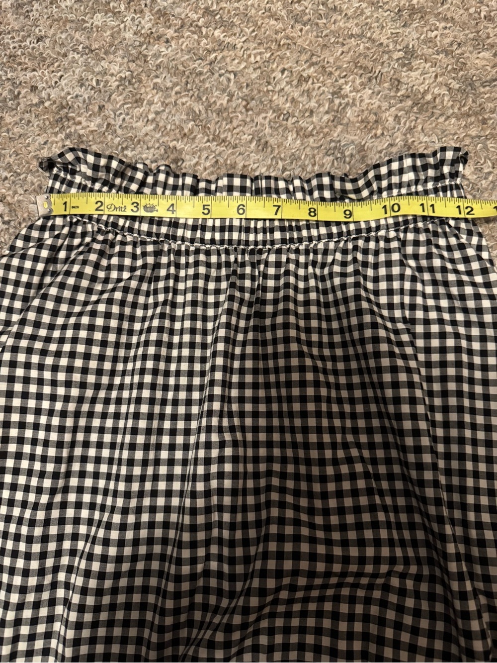 kate spade Black and White Gingham Midi Skirt - Picture 4 of 6